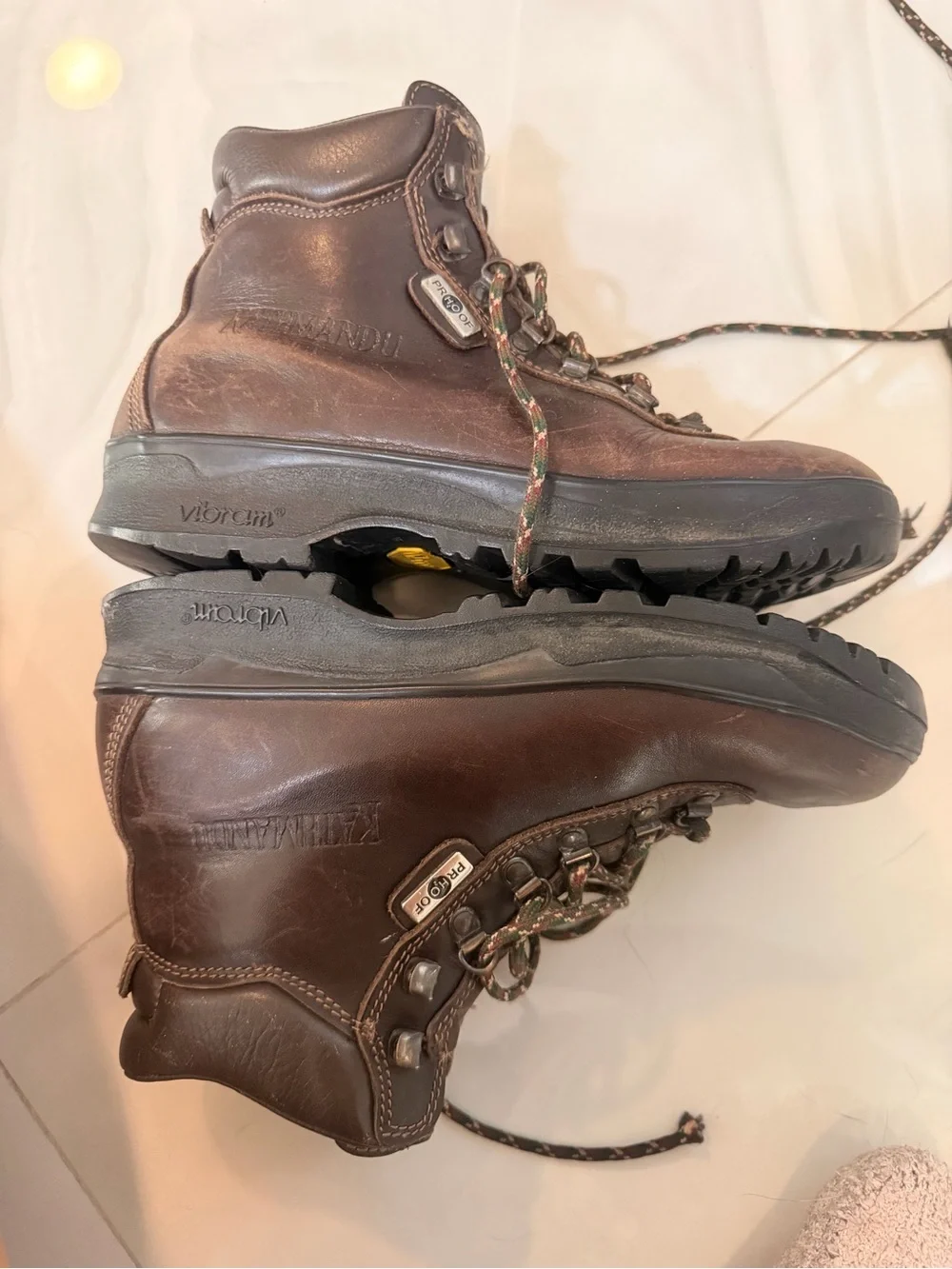 Meindl Waterproof Leather Hiking Boots Vibram Sole Brown Women’s 8.5